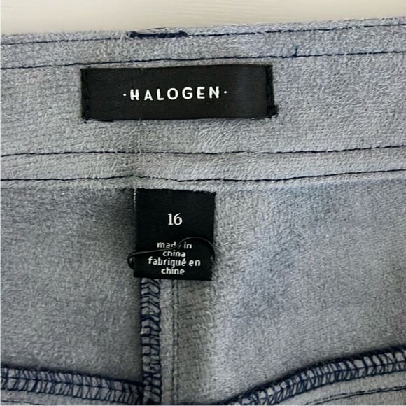 New Halogen® 5-Pocket Faux Leather Pants in Classic Blue Size 16 - Picture 5 of 11
